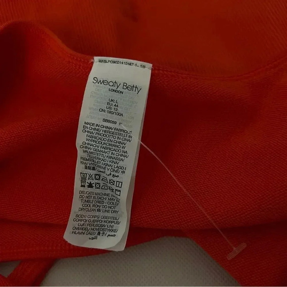 Sweaty Betty Spring Seamless Tank Top Size 12 Twist Back Detail Resort Red - Picture 5 of 6